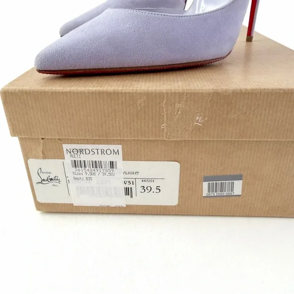 CHRISTIAN LOUBOUTIN | Iriza 100 Lilac Skylight Suede d’Orsay Pumps EU 39.5 - Picture 15 of 15